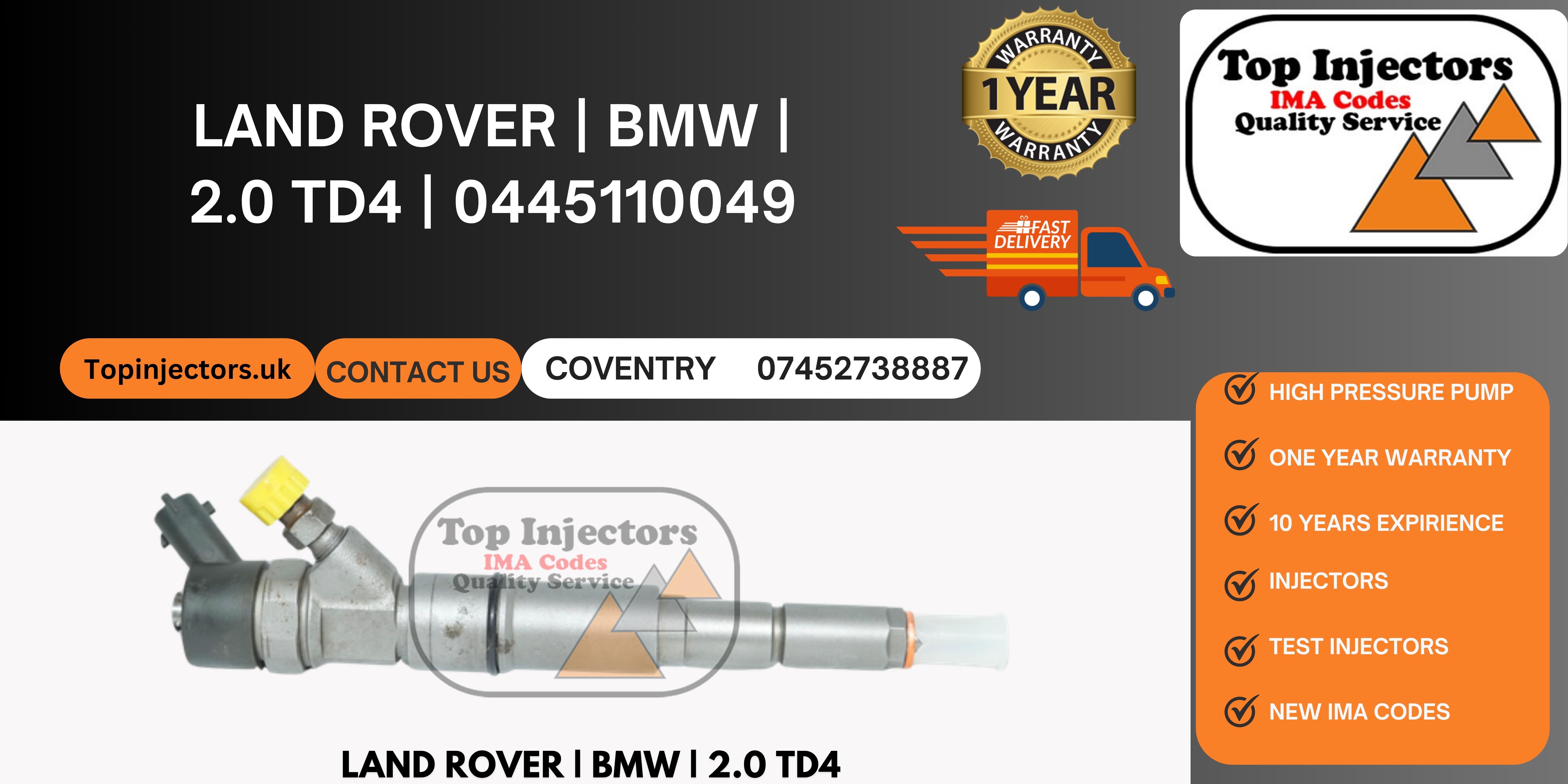 Injector 0445110049 (Bmw LR)