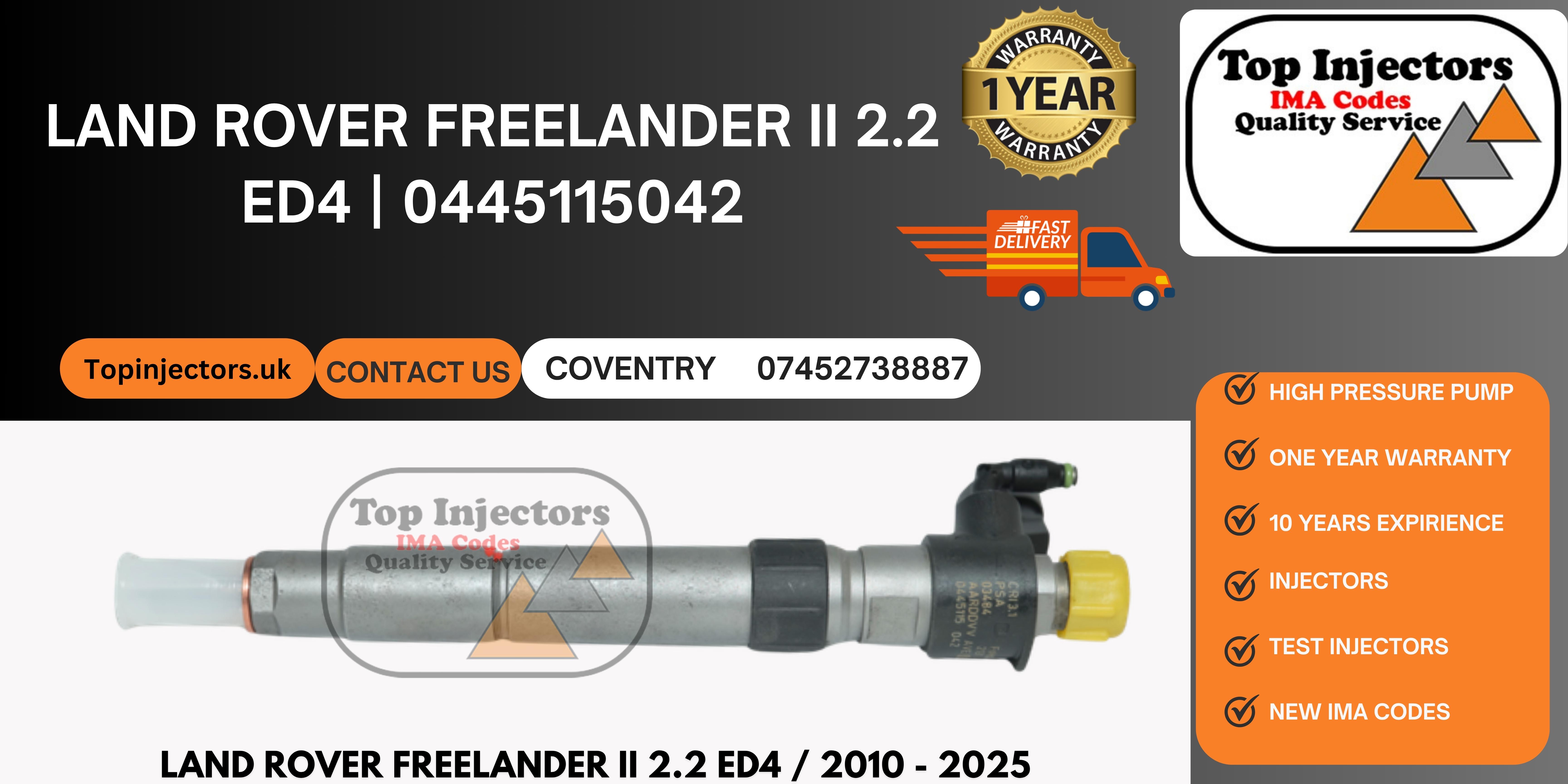 Injector 0445115042 (115042 lr Freelander)
