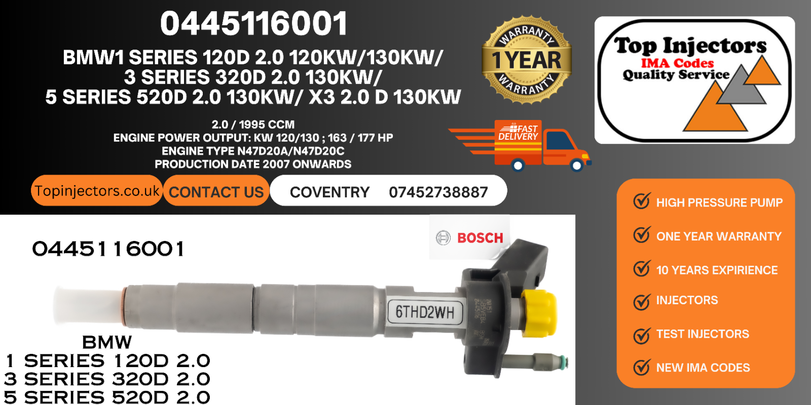 Citroen Peugeot Ford 2.0 hdi 28388960 / 9674984080  28602948 / 28319895