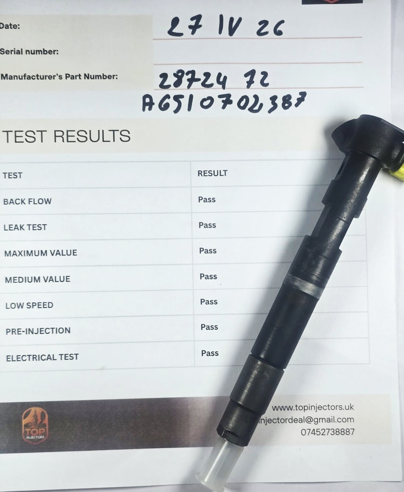 Injector Full Testet Used Original Mercedes  C/E-Klasse A6510702387 28272472