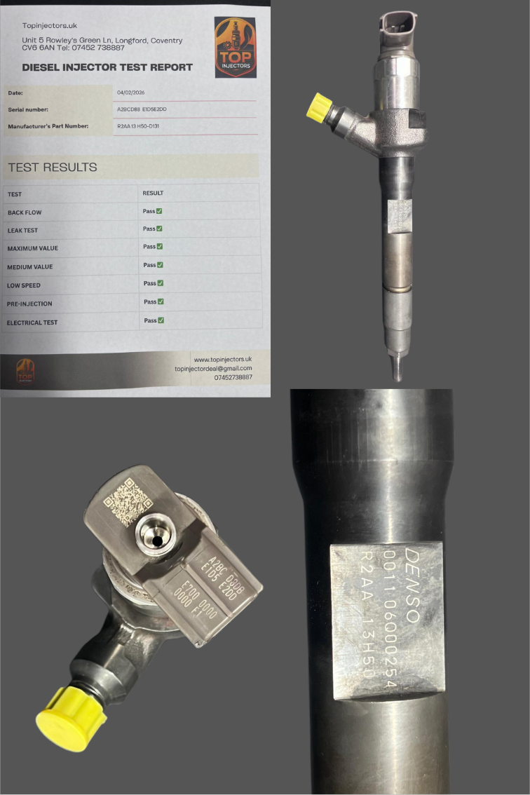 MAZDA 3, 6, CX7 2.2 DIESEL  FUEL  INJECTOR DENSO R2AA 13H50 Tested with Report